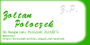 zoltan poloczek business card